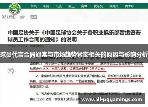 球员代言合同通常与市场趋势紧密相关的原因与影响分析
